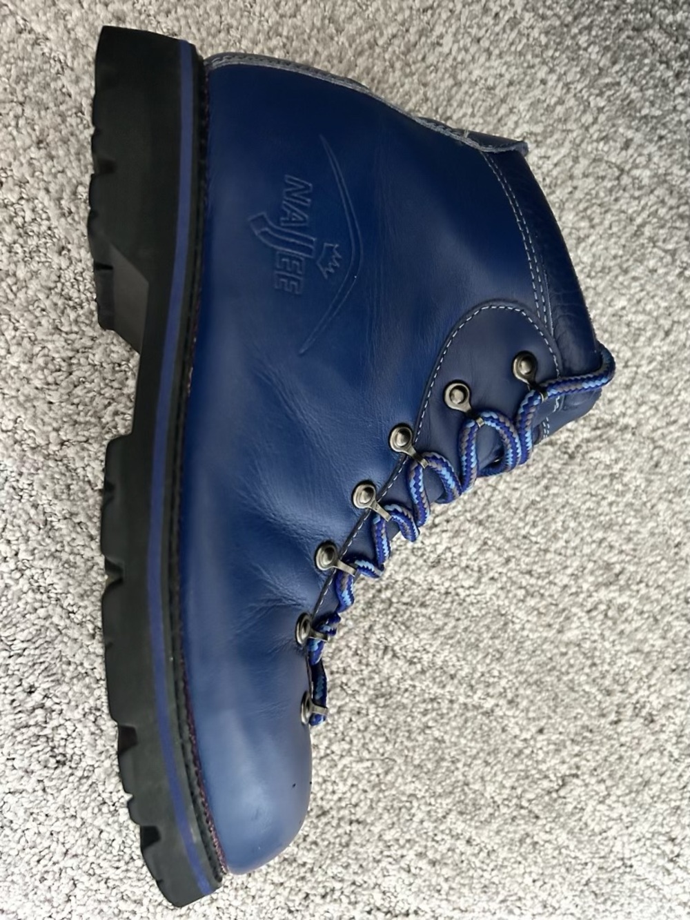 Women's Dark Blue  Lace-Up Hiking Boots size 8.5